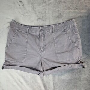 Social Standard by Sanctuary Womens XL Gray Utility Shorts Elastic Back Cuffed